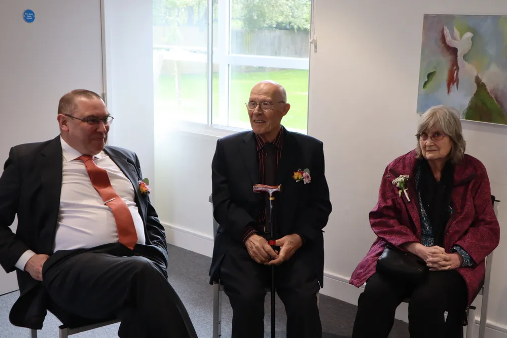Sally, Martin & Ali in the waiting room