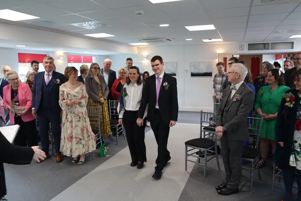 Our entrance, which is apparently an important moment