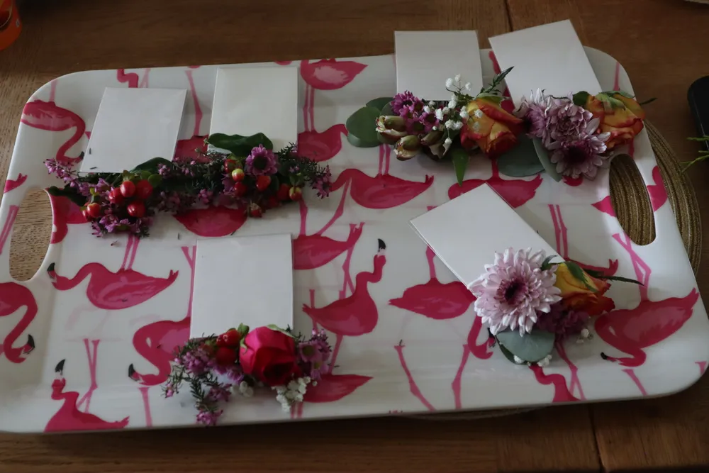 Pocket square flowers