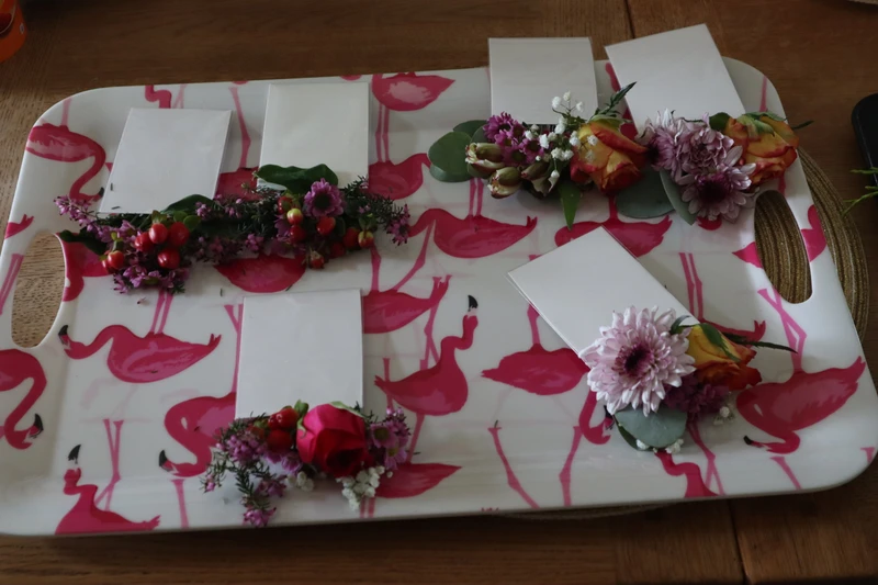 Pocket square flowers