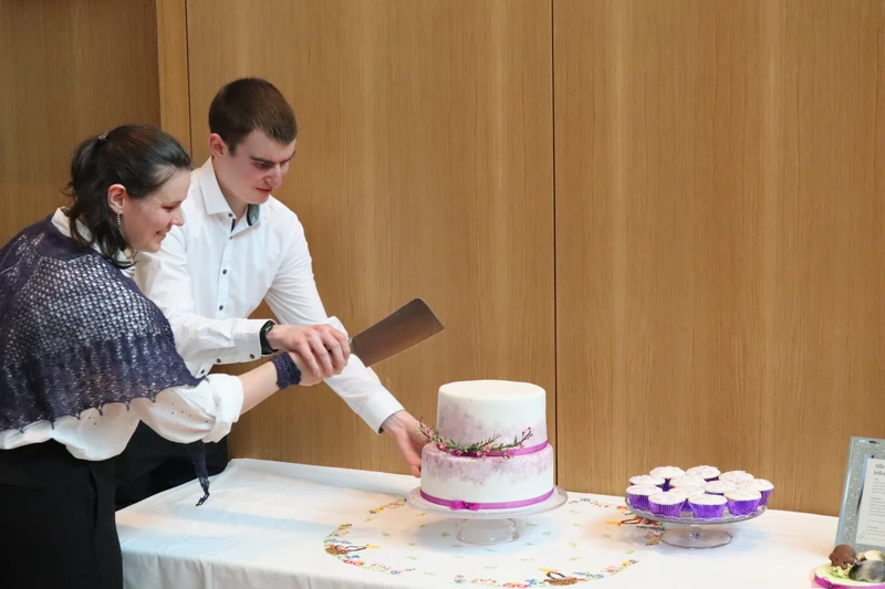 We prepared to cut the cake